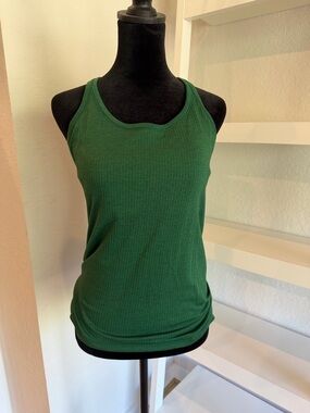 lululemon athletica Ebb to Street Emerald Green Ribbed Tank